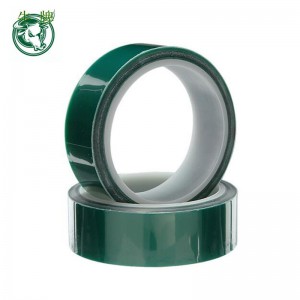 hohe temperatur selbstklebende pet grünes band mit silikon - für 180degrees wärmeschutz und pulver sprühfarbe maskierung